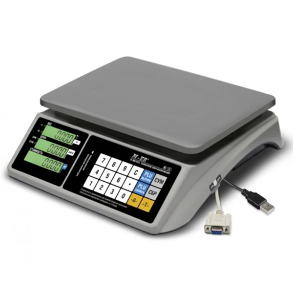 Торговые настольные весы MERTECH M-ER 328 AC-32.5 "TOUCH-M" LED RS232 и USB MER3161
