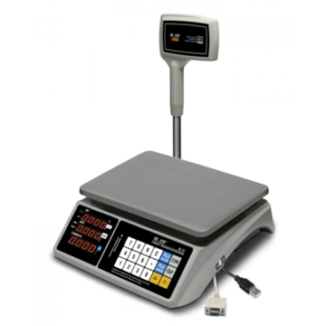 Торговые настольные весы MERTECH M-ER 328 ACPX-15.2 "TOUCH-M" LED RS232 и USB MER3156 - фото