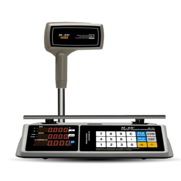 Торговые настольные весы MERTECH M-ER 328 ACPX-32.5 "TOUCH-M" LED RS232 и USB MER3157