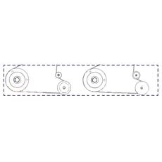 Перемоточная система в сборе для принтеров Zebra Xi4 Series, 105SLPlus (P1006071)