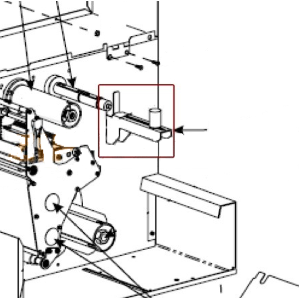 Кронштейн подающий для рулона принтера Zebra 105SL (G32053M)