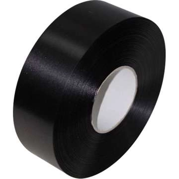 Сатиновая лента Premium 10мм х 200м (черная) - фото