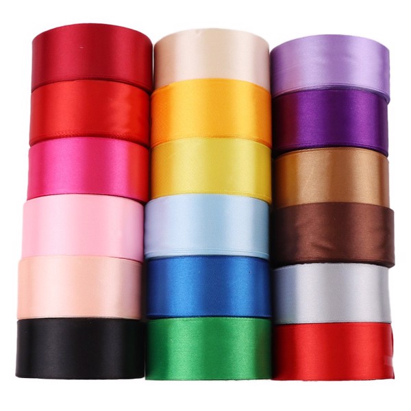 Сатиновая лента 75мм х 200м (цветная)