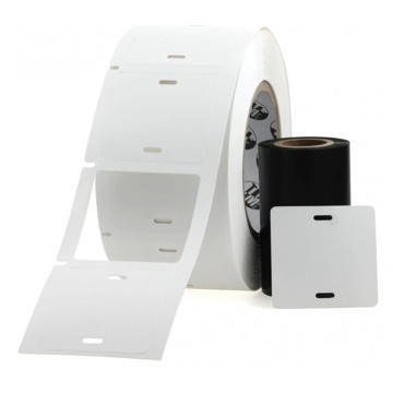 Комплект: бирка кабельная маркировочная У-134 (квадрат 55х55мм), 1000 шт. вт. 40 / риббон 1 шт. - фото