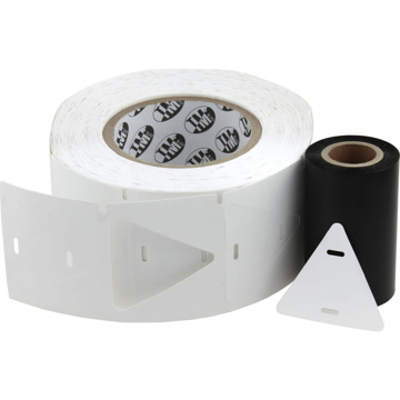 Комплект: бирка кабельная маркировочная У-136 (треугольник 60х60мм), 1000 шт. вт. 40 / риббон 1 шт. - фото 1