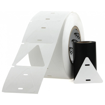 Комплект: бирка кабельная маркировочная У-136 (треугольник 60х60мм), 1000 шт. вт. 40 / риббон 1 шт. - фото