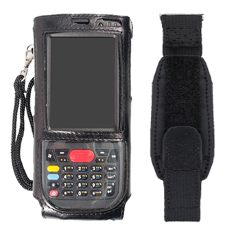 Чехол Proton с ремешком на руку, черная кожа для PMC-2100 (CASE-PMC-2100) - фото