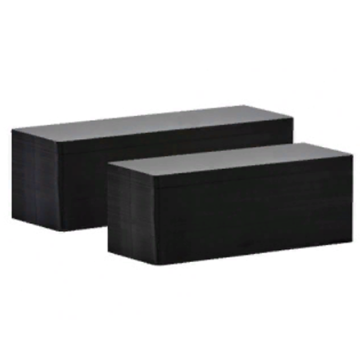 Пластиковые карты удлиненные Evolis PVC 50х120 мм, черные матовые 20 mil C8122 - фото