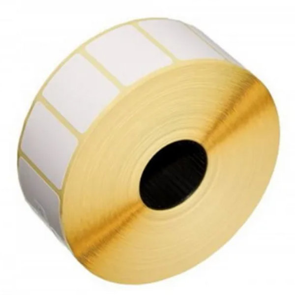 Термотрансферная этикетка 20х20мм полуглянец втулка 40мм 2000 шт