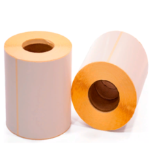 Термотрансферная этикетка 100х40мм полуглянец втулка 40мм цвет желтый 1000 шт