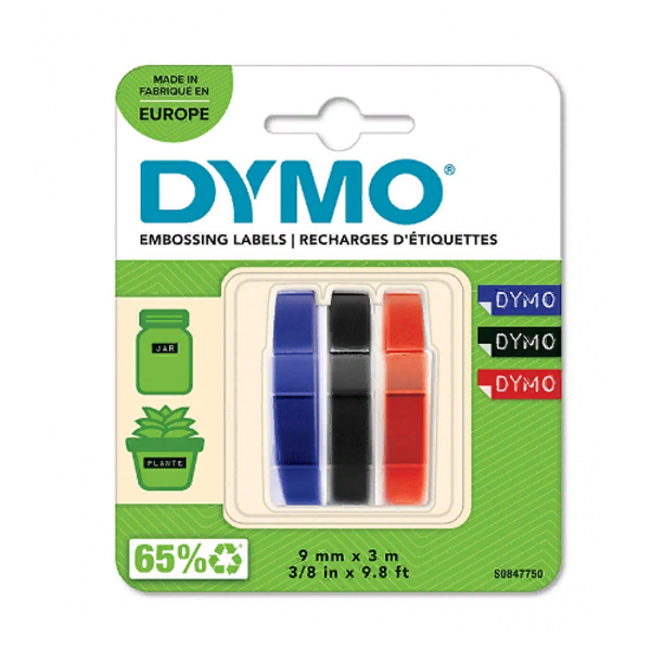 Лента для механических принтеров Dymo Omega, черный/синий/красный, 3 шт (DYMO146079)