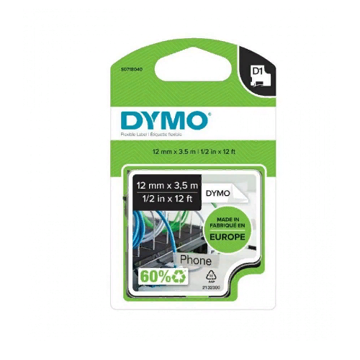 Картридж с нейлоновой лентой D1 для принтеров Dymo Label Manager 3.5 м x 12 мм, белый (DYMO16957) - фото 1