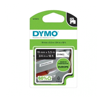 Картридж c полиэстеровой лентой D1 для принтеров Dymo Label Manager 3.5 м x 19 мм, белый (DYMO16960) - фото 1