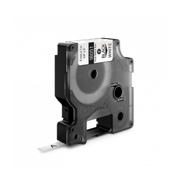 Картридж с термоусадочной трубкой для принтеров Dymo Rhino 1.5 м x 6 мм, белый (DYMO18051)