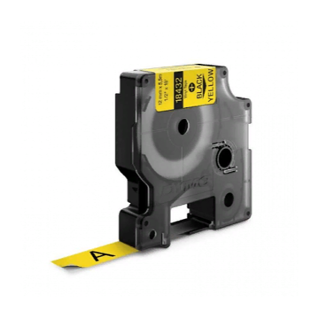 Картридж c виниловой лентой для принтеров Dymo Rhino 5.5 м x 12 мм, желтый (DYMO18432) - фото