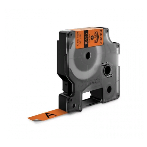 Картридж c виниловой лентой для принтеров Dymo Rhino 5.5 м x 12 мм, оранжевый (DYMO18435)