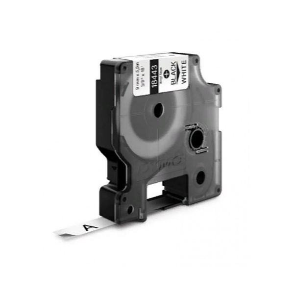 Картридж c виниловой лентой для принтеров Dymo Rhino 5.5 м x 9 мм, белый (DYMO18443)