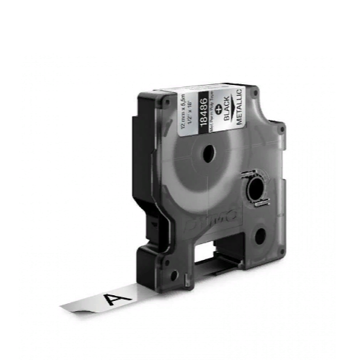 Картридж c полиэстеровой лентой для принтеров Dymo Rhino 5.5 м х 12 мм, металлик (DYMO18486) - фото