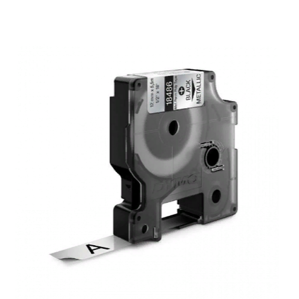 Картридж c полиэстеровой лентой для принтеров Dymo Rhino 5.5 м х 12 мм, металлик (DYMO18486)