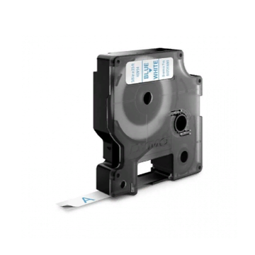 Картридж с виниловой лентой D1 для принтеров Dymo голубой шрифт, 9 мм х 7 м белый (DYMO40914) - фото