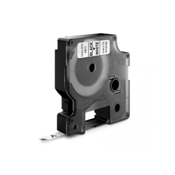 Картридж с виниловой лентой D1 для принтеров Dymo Label Manager, черный шрифт, 6 мм х 7 м, белый (DYMO43613) - фото