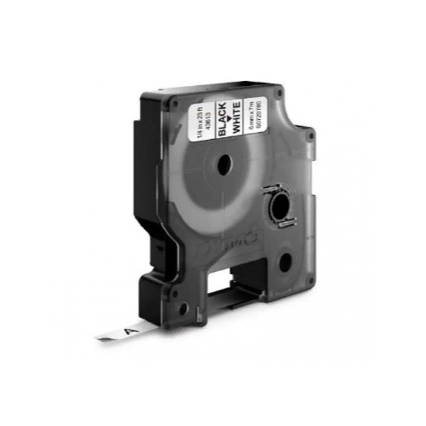 Картридж с виниловой лентой D1 для принтеров Dymo Label Manager, черный шрифт, 6 мм х 7 м, белый (DYMO43613)