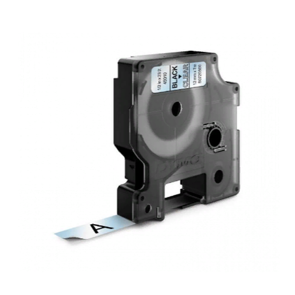 Картридж с виниловой лентой D1 для принтеров Dymo, пластик, черный шрифт, 12 мм х 7 м Прозрачный (DYMO45010)