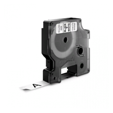 Картридж с виниловой лентой D1 для принтеров Dymo черный шрифт, 12 мм х 7 м, белый (DYMO45013)