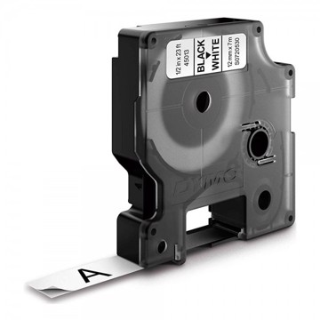 Картридж с лентой D1 для принтеров Dymo, пластик, черный шрифт, 12 мм х 7 м, DYMO45013/S0720530 (DYMO45013-ON) - фото 1