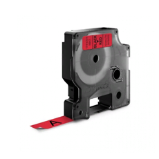 Картридж с виниловой лентой D1 для принтеров Dymo, черный шрифт, 12 мм х 7 м, красный (DYMO45017)