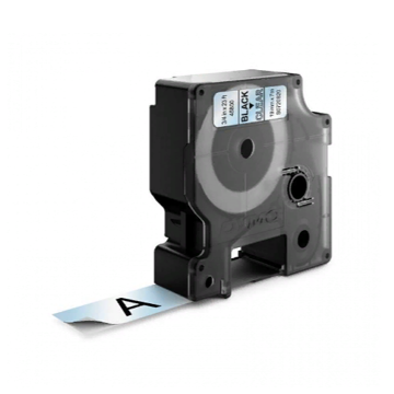 Картридж с виниловой лентой D1 для принтеров Dymo, черный шрифт, 19 мм х 7 м, прозрачный (DYMO45800) - фото