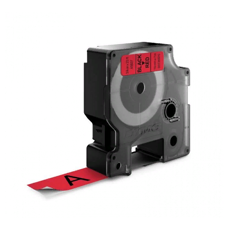 Картридж с виниловой лентой D1 для принтеров Dymo, черный шрифт, 19 мм х 7 м, красный (DYMO45807)