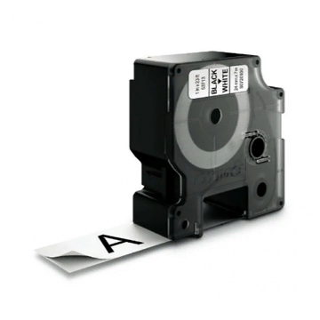 Картридж с виниловой лентой D1 для принтеров Dymo, пластик, 24 мм х 7 м, белый (DYMO53713) - фото