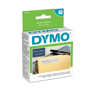 Самоклеящаяся термоэтикетка для принтеров Dymo Label Writer, белые, 54 мм x 25 мм, 500 шт/рулон (DYMO11352) - фото