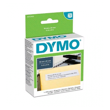 Самоклеящаяся термоэтикетка для принтеров Dymo Label Writer, белые, 51 мм x 19 мм, 500 шт/рулон (DYMO11355) - фото