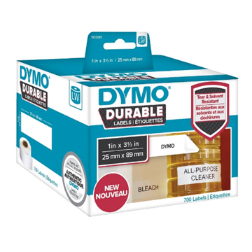 Самоклеящаяся термоэтикетка для принтеров Dymo Label Writer, стойкие к разрыву, 25 мм х 89 мм, 700 шт/рулон (DYMO1933081) - фото
