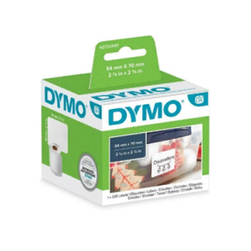 Самоклеящаяся термоэтикетка для принтеров Dymo Label Writer, белые, 70 мм х 54 мм, 320 шт/рулон (DYMO99015) - фото