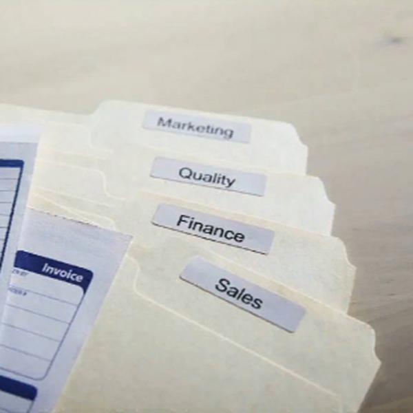 Самоклеящаяся термоэтикетка для принтеров Dymo Label Writer для подвесных папок, белые, 50 мм x 12 мм, 220 шт/рулон (DYMO99017)