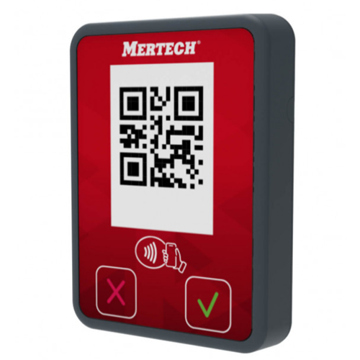 Терминал оплаты СБП MERTECH Mini с NFC серый/красный - фото