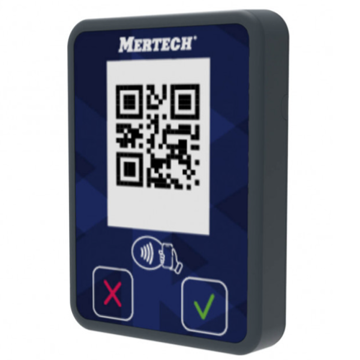 Терминал оплаты СБП MERTECH Mini с NFC серый/синий - фото