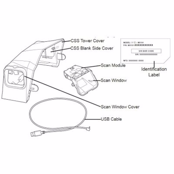 Сканер штрих-кода Zebra MX101-SR7000WW
