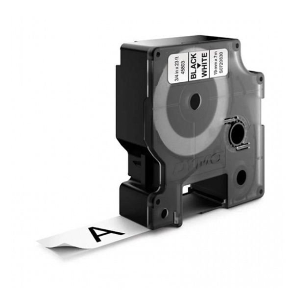 Картридж с виниловой лентой D1 для принтеров Dymo, белый (DYMO45803)