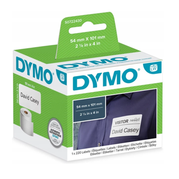 Самоклеящаяся термоэтикетка для принтеров Dymo Label Writer, адресные, 101 мм х 54 мм, 220 штук (S0722430) - фото