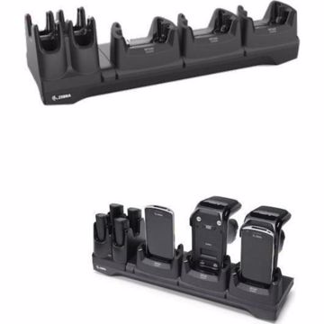 Подставка Zebra для зарядки с 3 слотами для RFD40, EC50 (CRD3S4T-RFD40-EC5X-COM-1R) - фото