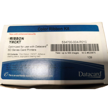 Набор для печати Datacard: лента YMCKT, чистящий ролик и карта-500 отпечатков (534700-004-R010) - фото 1