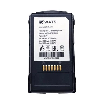 Аккумуляторная батарея 5200 mAh WATS для ТСД Zebra MC32/MC33 (WATS-BTRY-MC32/33-52MA) - фото