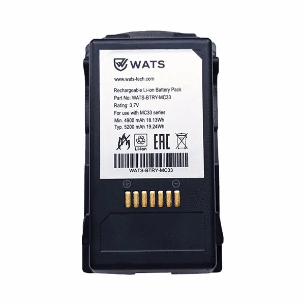 Аккумуляторная батарея 5200 mAh WATS для ТСД Zebra MC32/MC33 (WATS-BTRY-MC32/33-52MA)