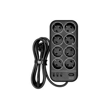 Сетевой фильтр PowerCom SP-08-USB03AB-1.8M - фото