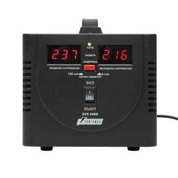 Стабилизатор напряжения PowerMan POWERMAN-AVS-500D-Black - фото 5