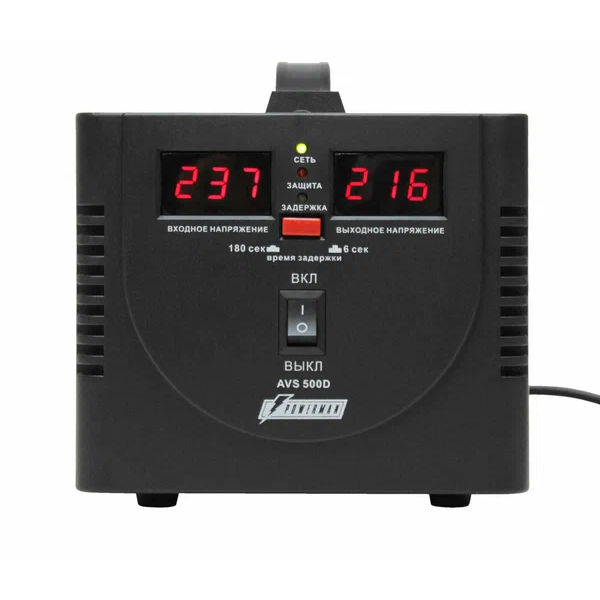 Стабилизатор напряжения PowerMan POWERMAN-AVS-500D-Black